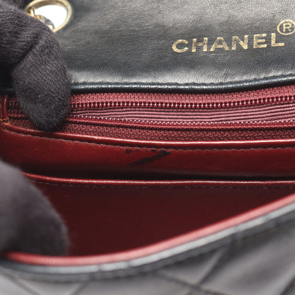 ミニマトラッセ チェーンショルダーバッグ ラムスキン ブラック ゴールド金具 シャネル バッグ CHANEL