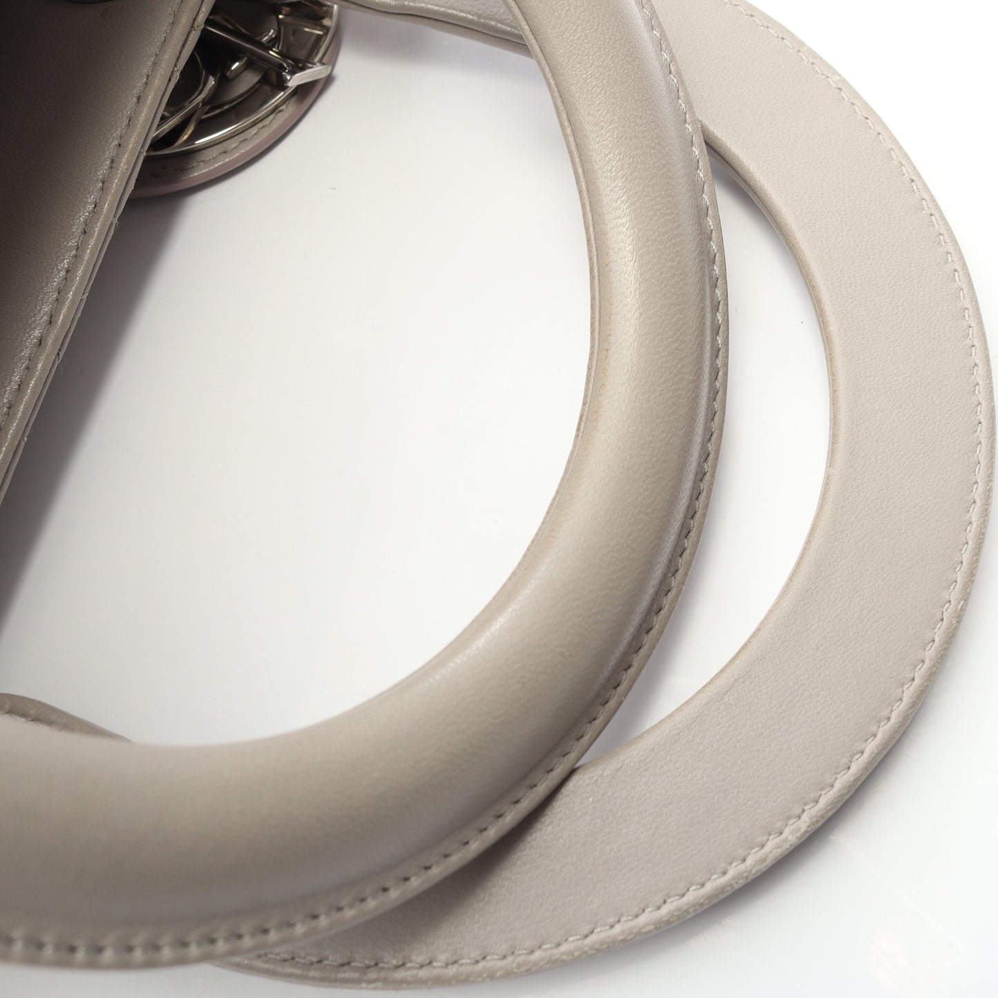 LADY DIOR レディディオール カナージュ ハンドバッグ レザー グレー 2WAY クリスチャンディオール バッグ Christian Dior