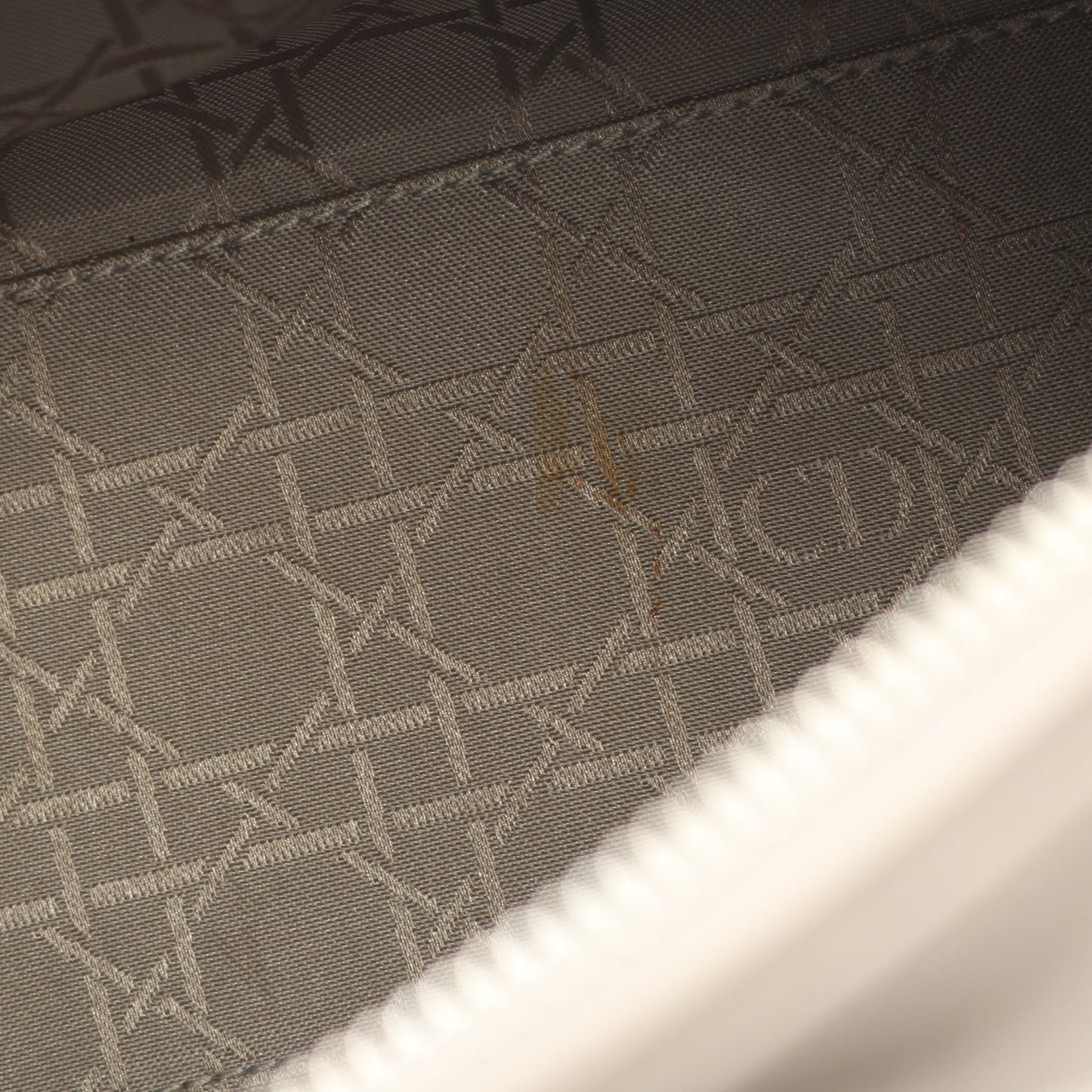 LADY DIOR レディディオール カナージュ ハンドバッグ レザー グレー 2WAY クリスチャンディオール バッグ Christian Dior