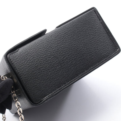 シネティック チェーンショルダーバッグ シェーブル ブラック シルバー金具 A刻印 エルメス バッグ HERMES