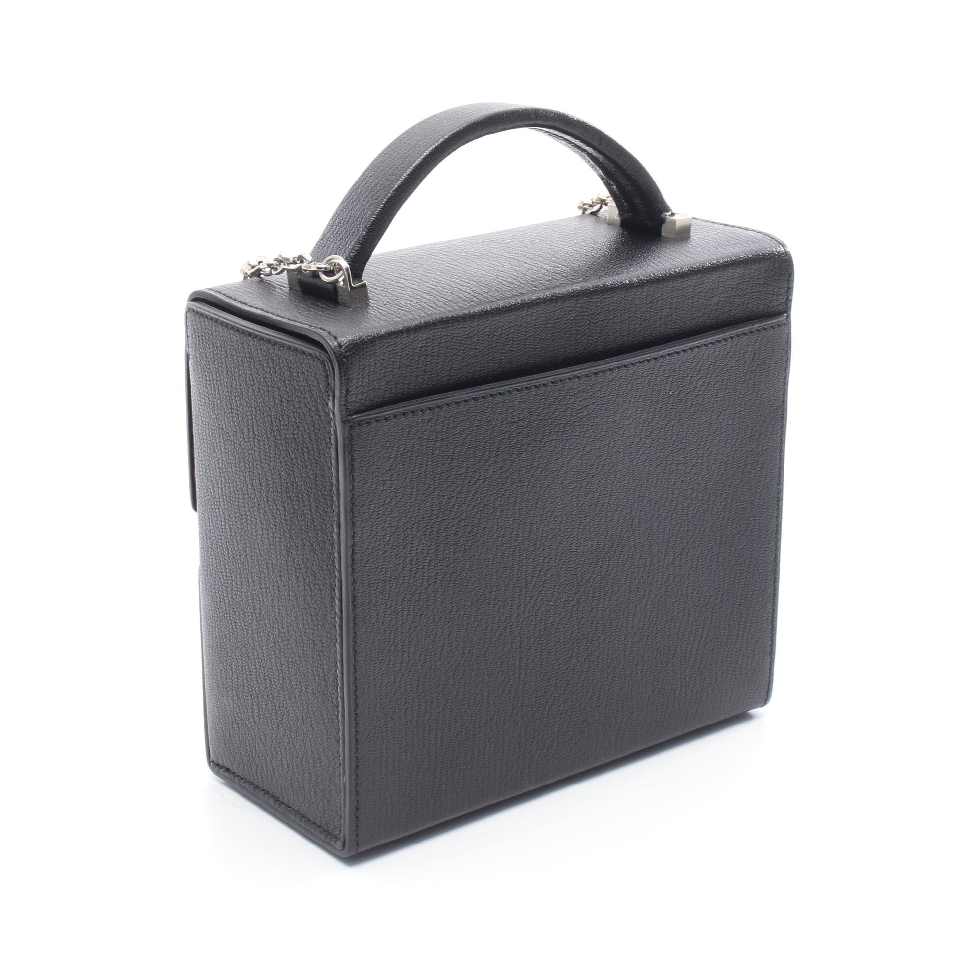 シネティック チェーンショルダーバッグ シェーブル ブラック シルバー金具 A刻印 エルメス バッグ HERMES