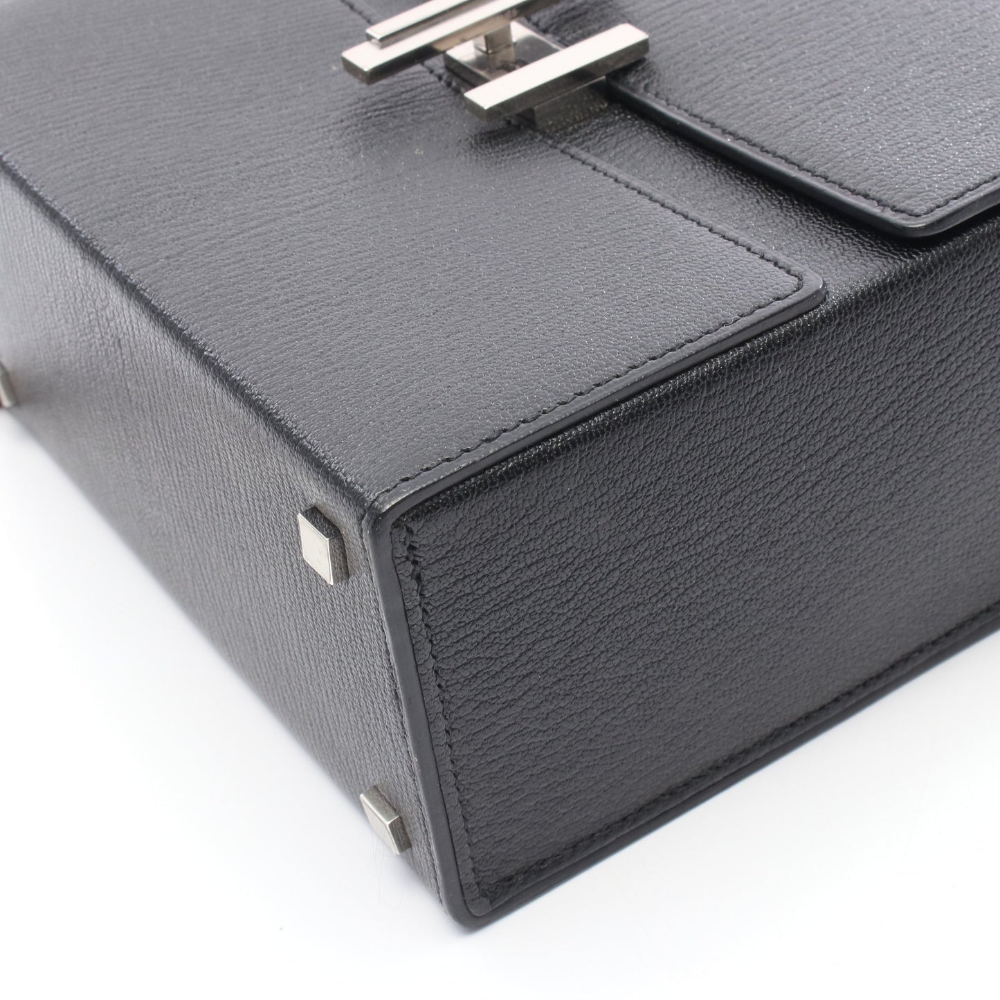 シネティック チェーンショルダーバッグ シェーブル ブラック シルバー金具 A刻印 エルメス バッグ HERMES