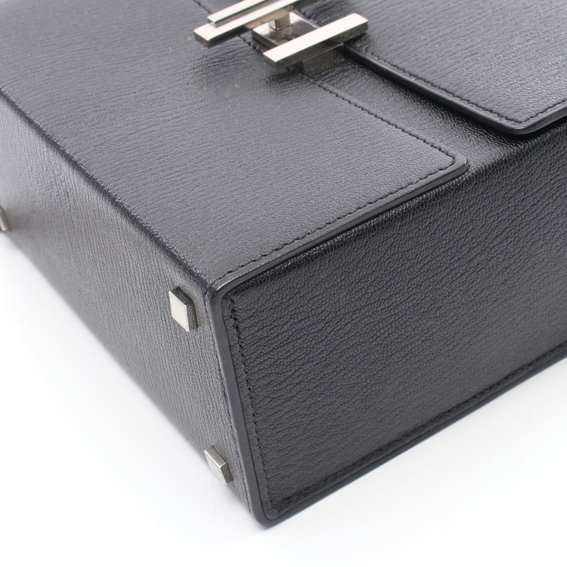 シネティック チェーンショルダーバッグ シェーブル ブラック シルバー金具 A刻印 エルメス バッグ HERMES
