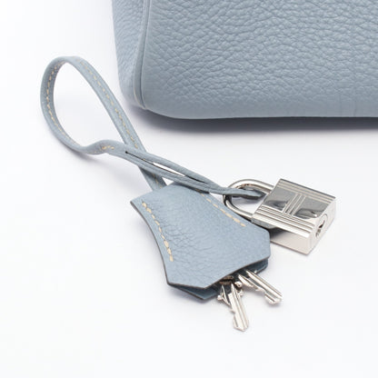 バーキン30 ブルーラン ハンドバッグ トゴ ライトブルー シルバー金具 □P刻印 エルメス バッグ HERMES