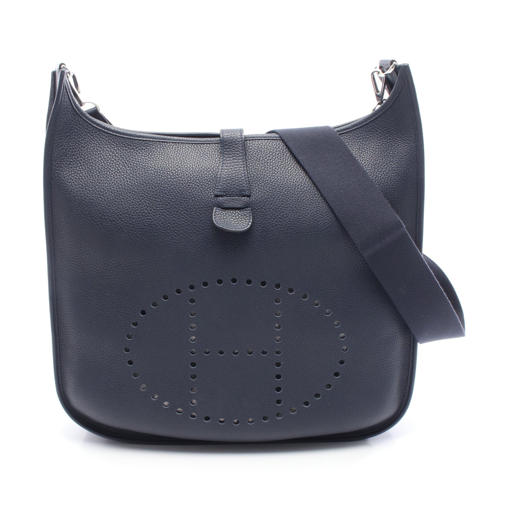 エヴリン 3 トロワ TGM ショルダーバッグ トリヨンクレマンス ネイビー シルバー金具 C刻印 エルメス バッグ HERMES