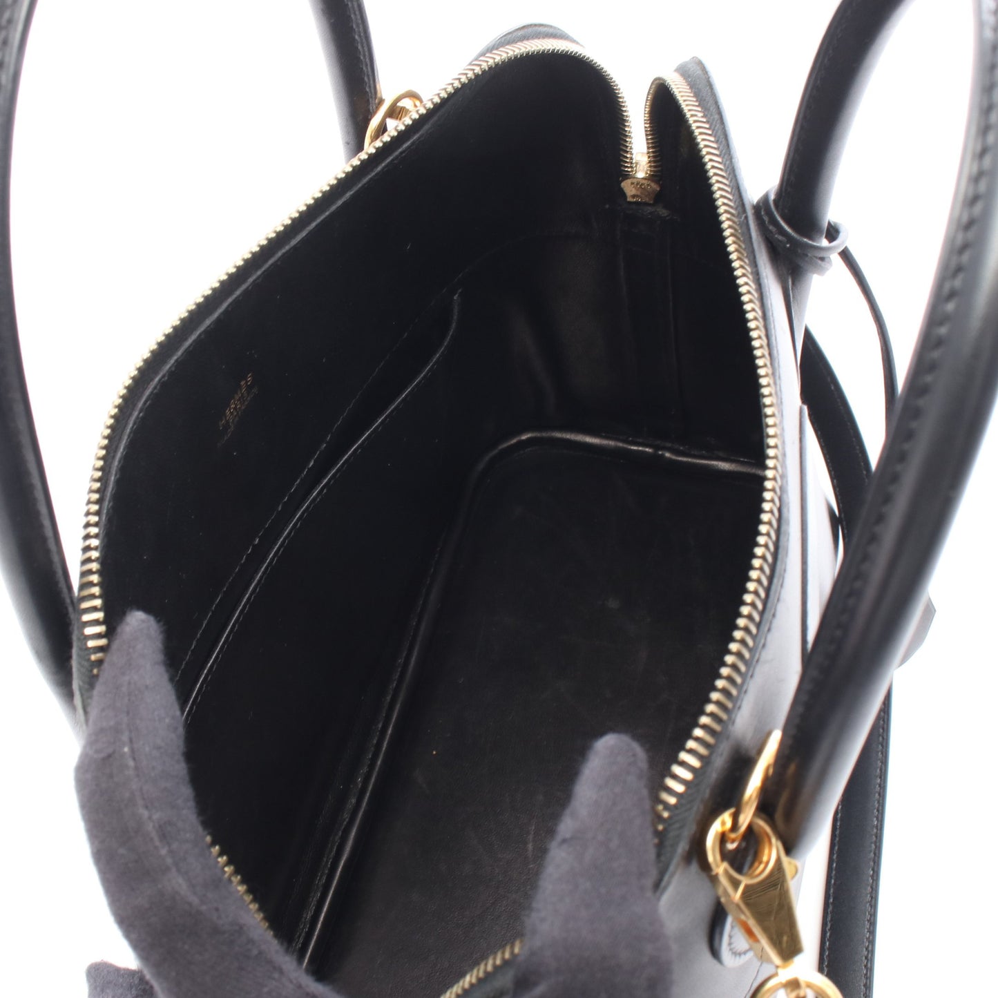 ボリード31 ハンドバッグ タデラクト ブラック ゴールド金具 □G刻印 エルメス バッグ HERMES
