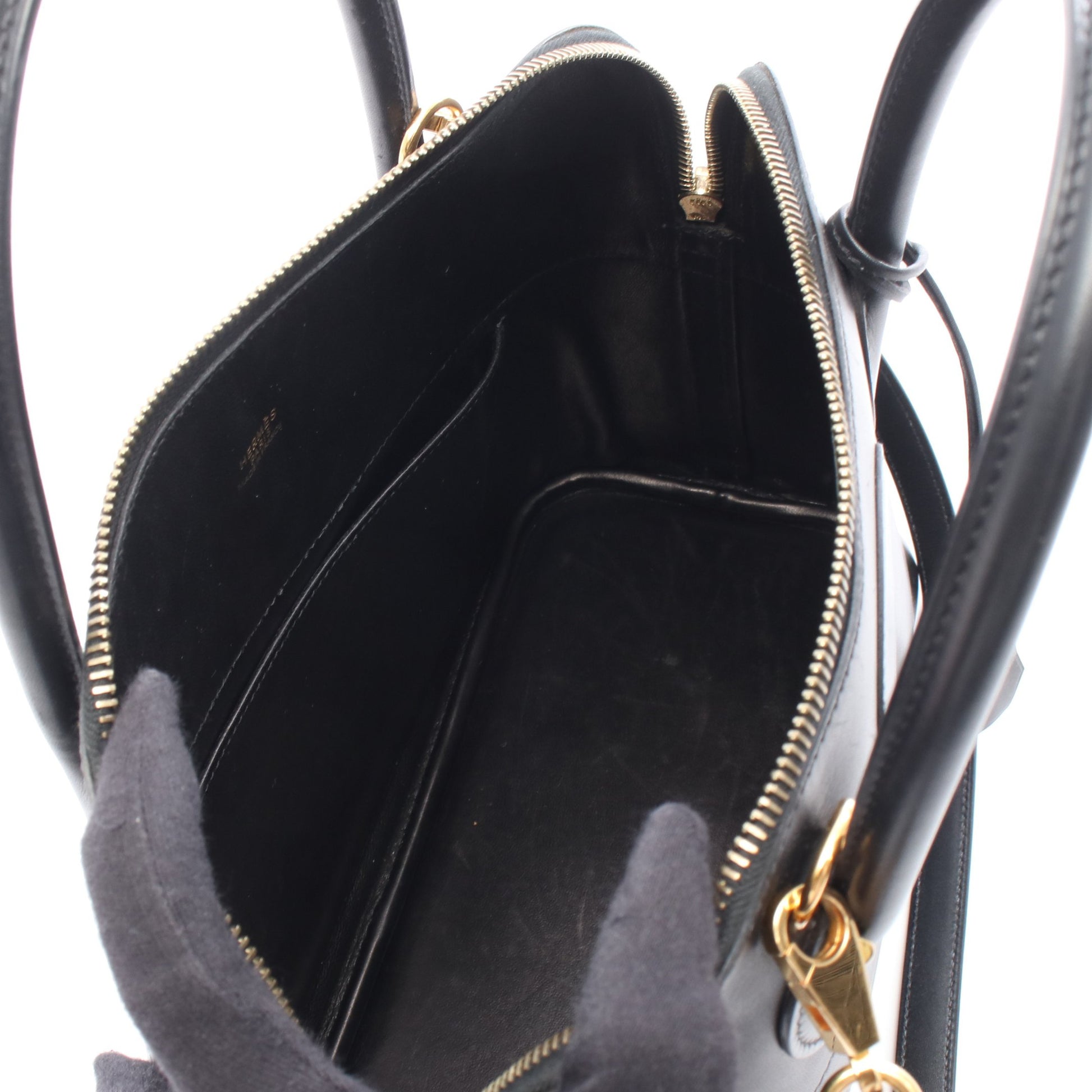 ボリード31 ハンドバッグ タデラクト ブラック ゴールド金具 □G刻印 エルメス バッグ HERMES