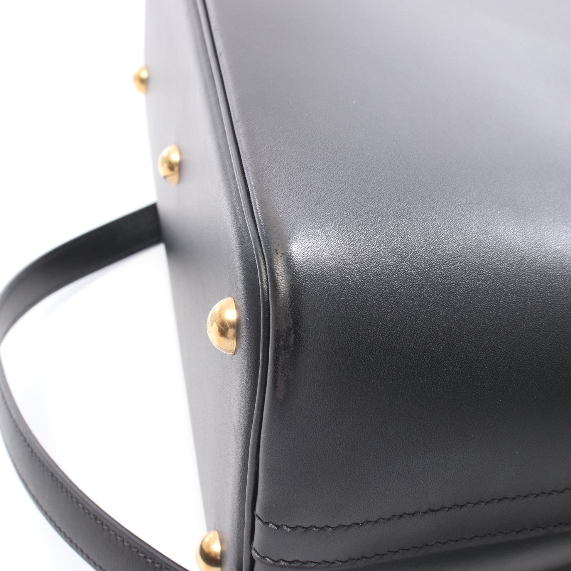 ボリード31 ハンドバッグ タデラクト ブラック ゴールド金具 □G刻印 エルメス バッグ HERMES