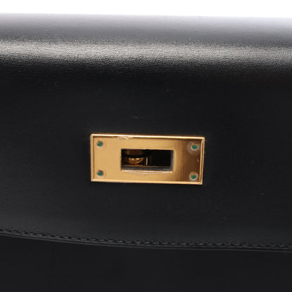 ケリー32 ハンドバッグ ボックスカーフ ブラック ゴールド金具 内縫い 2WAY □E刻印 エルメス バッグ HERMES