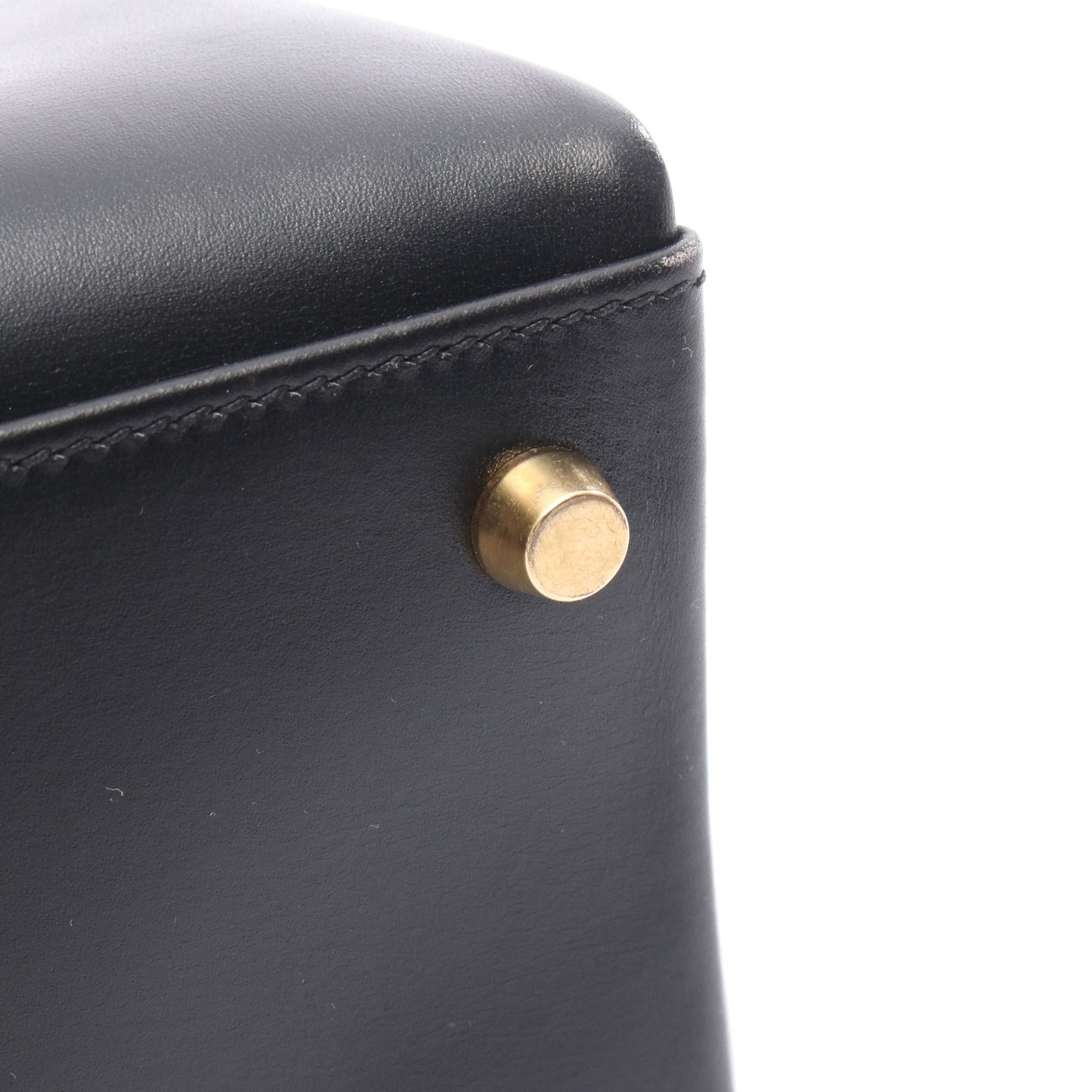 ケリー32 ハンドバッグ ボックスカーフ ブラック ゴールド金具 内縫い 2WAY □E刻印 エルメス バッグ HERMES
