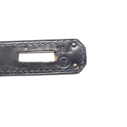 ケリー28 ハンドバッグ ボックスカーフ ブラック ゴールド金具 外縫い 2WAY ○Y刻印 エルメス バッグ HERMES