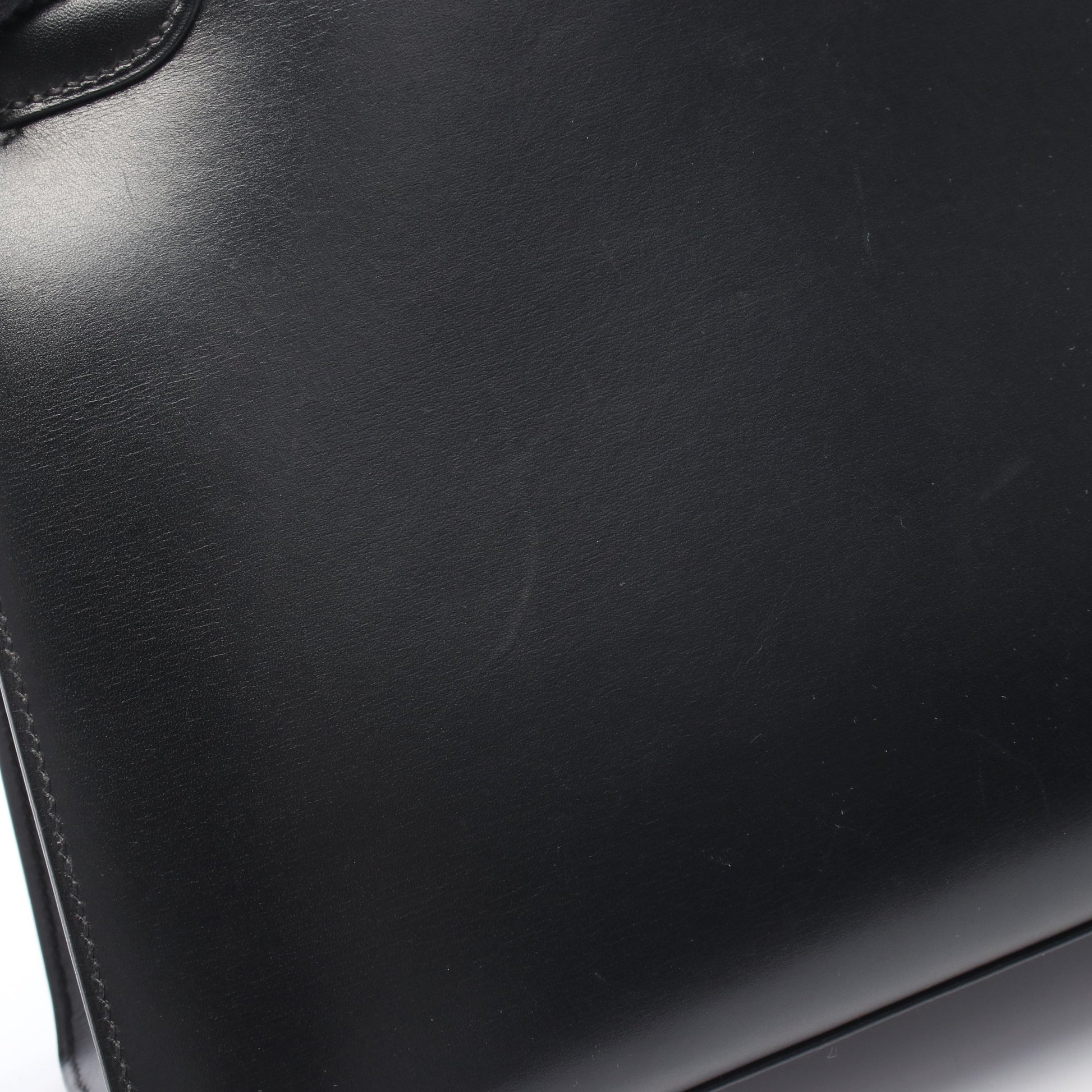 ケリー28 ハンドバッグ ボックスカーフ ブラック ゴールド金具 外縫い 2WAY ○A刻印 エルメス バッグ HERMES