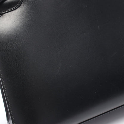 ケリー28 ハンドバッグ ボックスカーフ ブラック ゴールド金具 外縫い 2WAY ○A刻印 エルメス バッグ HERMES