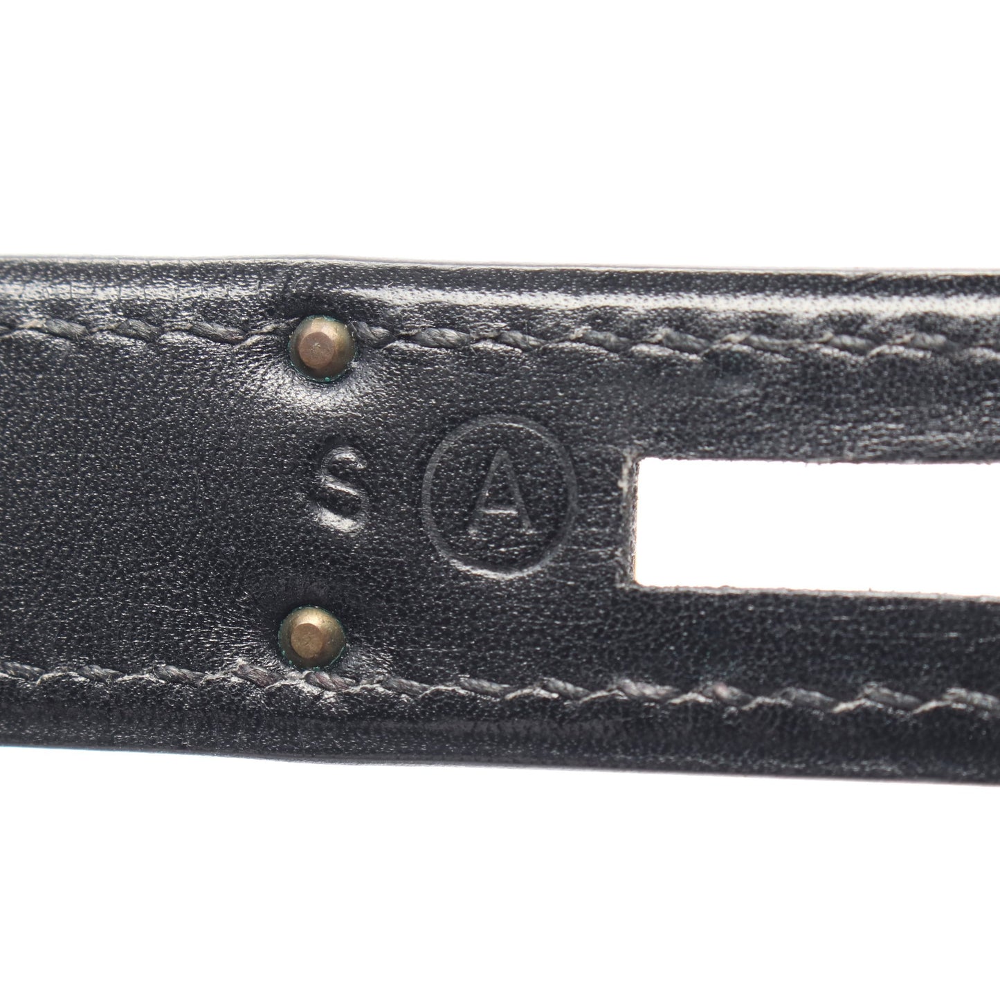 ケリー28 ハンドバッグ ボックスカーフ ブラック ゴールド金具 外縫い 2WAY ○A刻印 エルメス バッグ HERMES