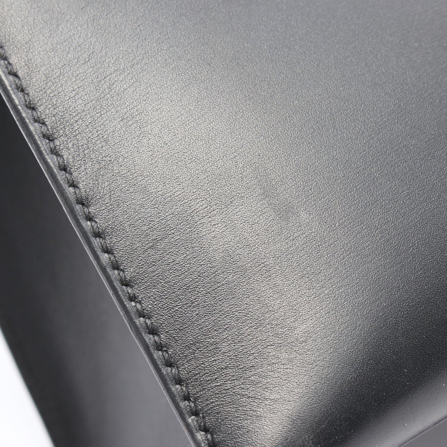 ケリー32 ハンドバッグ ボックスカーフ ブラック ゴールド金具 外縫い 2WAY □G刻印 エルメス バッグ HERMES