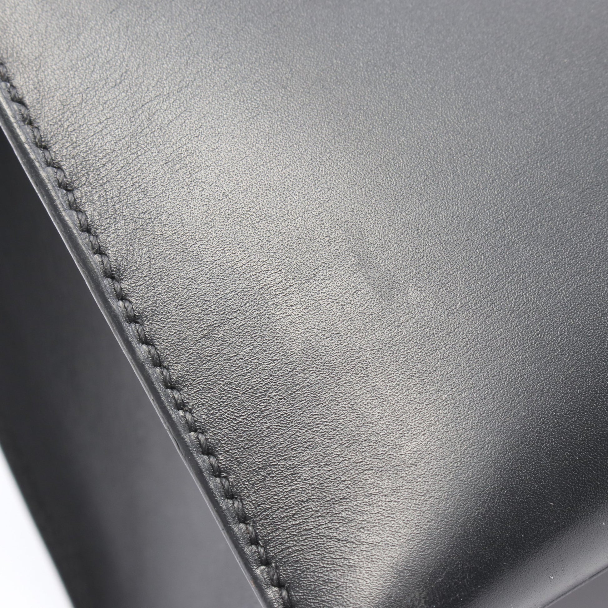 ケリー32 ハンドバッグ ボックスカーフ ブラック ゴールド金具 外縫い 2WAY □G刻印 エルメス バッグ HERMES