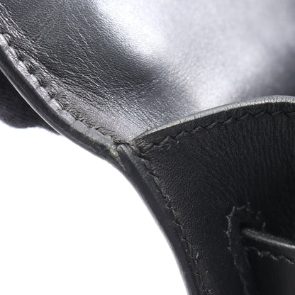 ケリー32 ハンドバッグ ボックスカーフ ブラック ゴールド金具 外縫い 2WAY □G刻印 エルメス バッグ HERMES