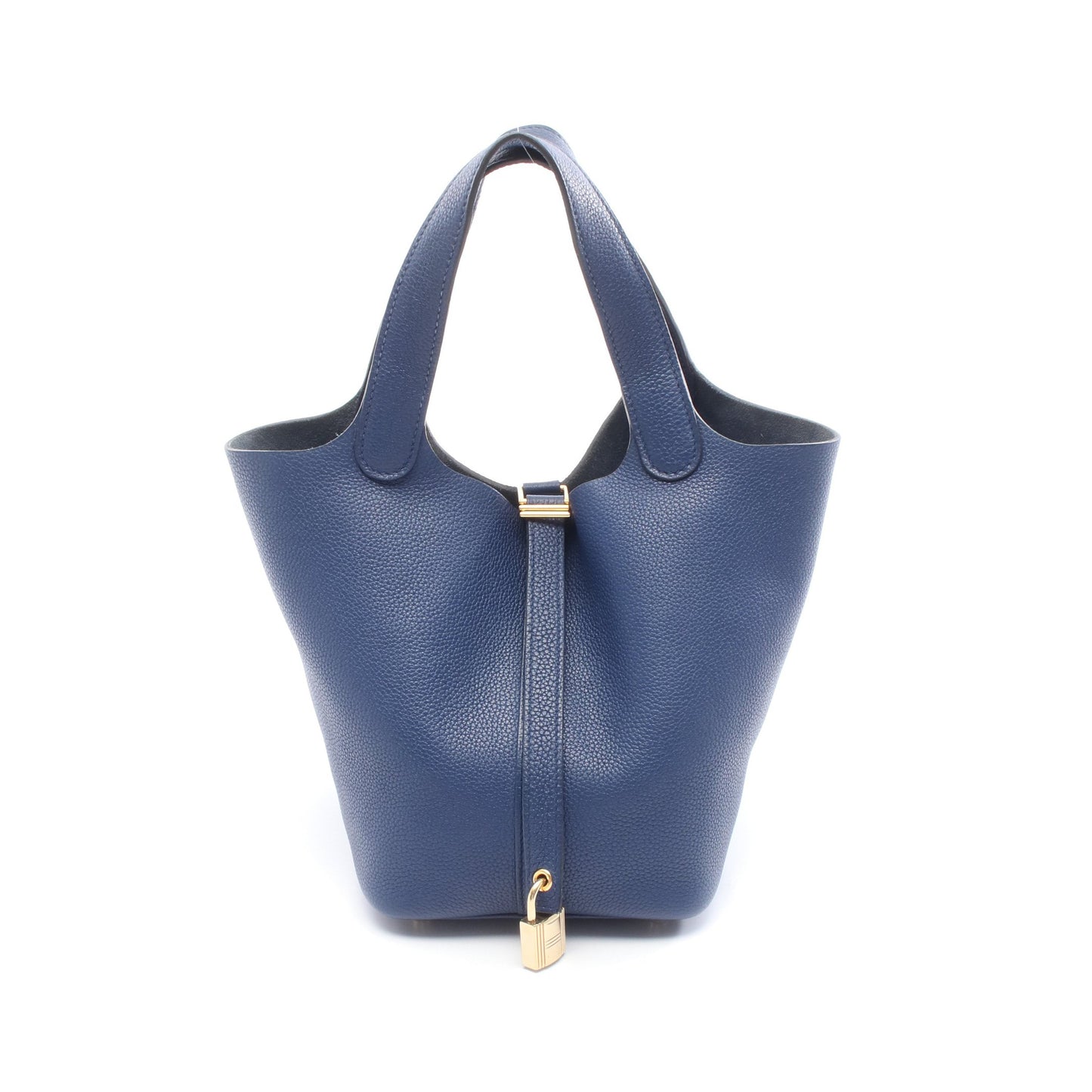 ピコタンロックPM ブルーサフィール ハンドバッグ トリヨンクレマンス ブルー ゴールド金具 D刻印 エルメス バッグ HERMES