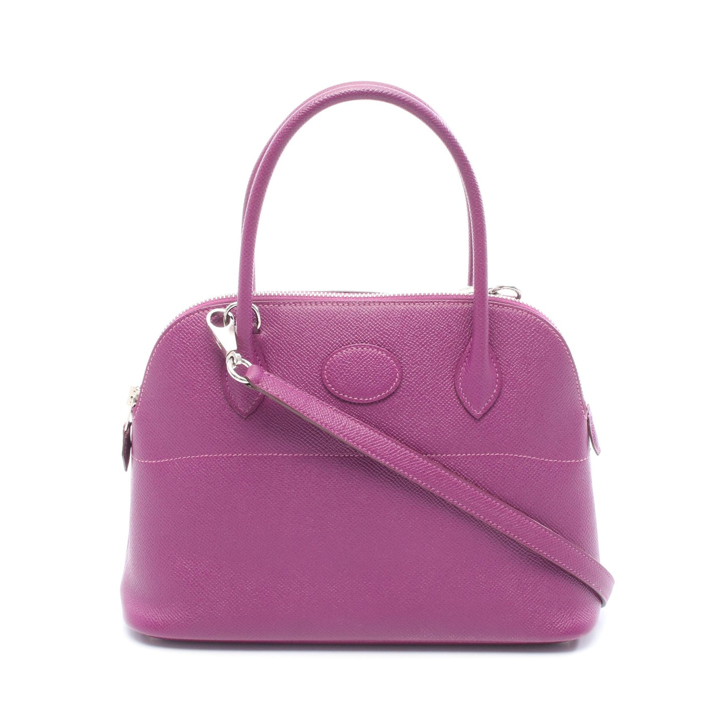 ボリード27 アネモネ ハンドバッグ ヴォーエプソン パープル シルバー金具 2WAY □R刻印 エルメス バッグ HERMES