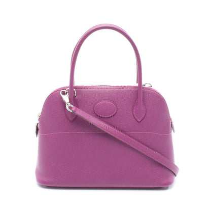 ボリード27 アネモネ ハンドバッグ ヴォーエプソン パープル シルバー金具 2WAY □R刻印 エルメス バッグ HERMES