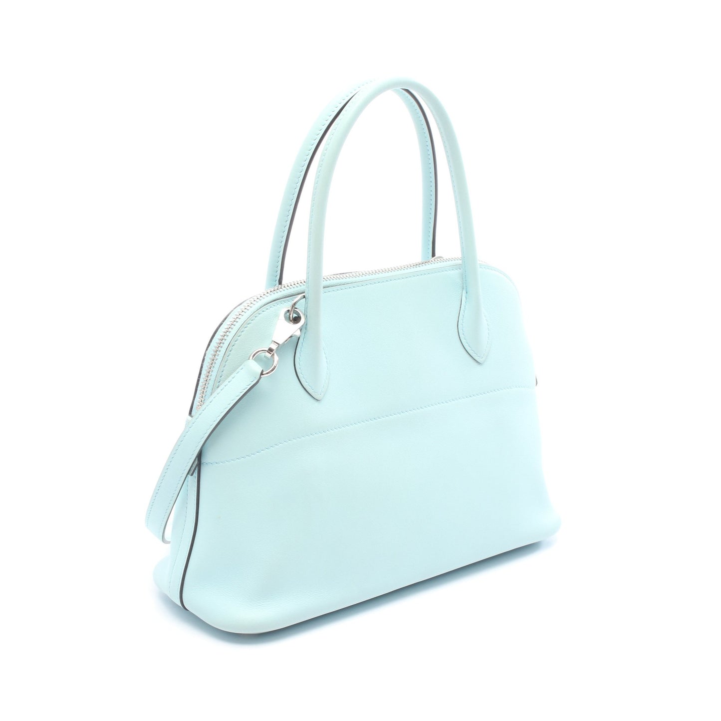 ボリード27 ブルーゼフィール ハンドバッグ ヴォースイフト ライトブルー シルバー金具 A刻印 エルメス バッグ HERMES