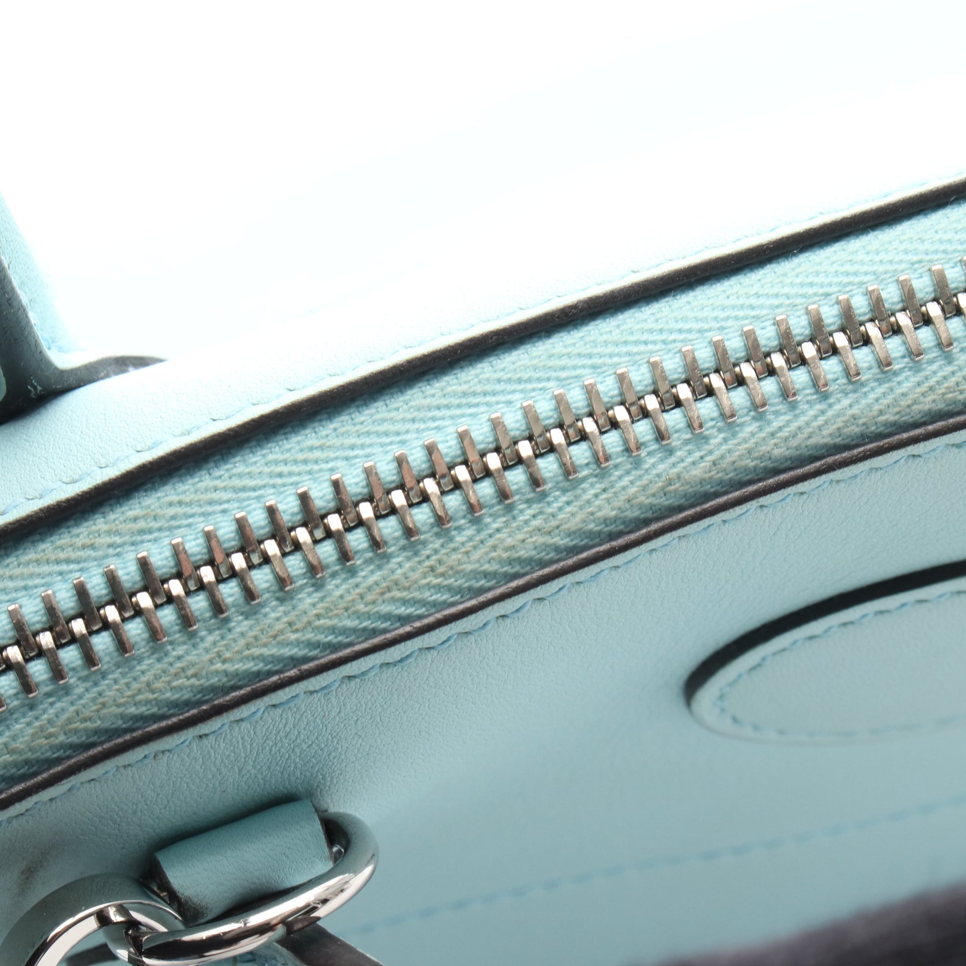 ボリード27 ブルーゼフィール ハンドバッグ ヴォースイフト ライトブルー シルバー金具 A刻印 エルメス バッグ HERMES