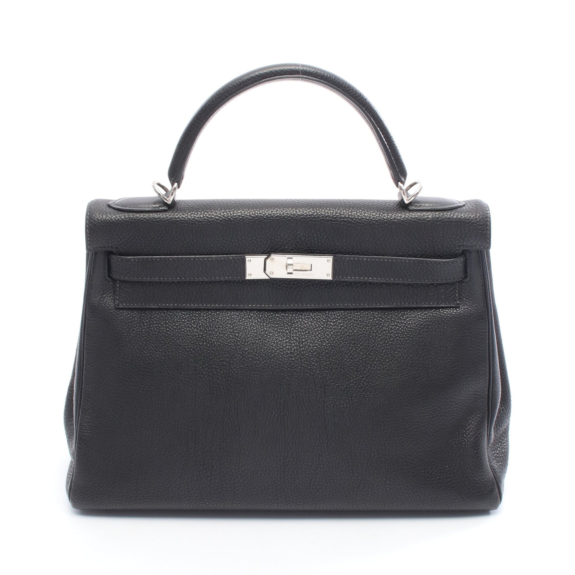 ケリー32 ハンドバッグ トゴ ブラック シルバー金具 内縫い 2WAY □E刻印 エルメス バッグ HERMES