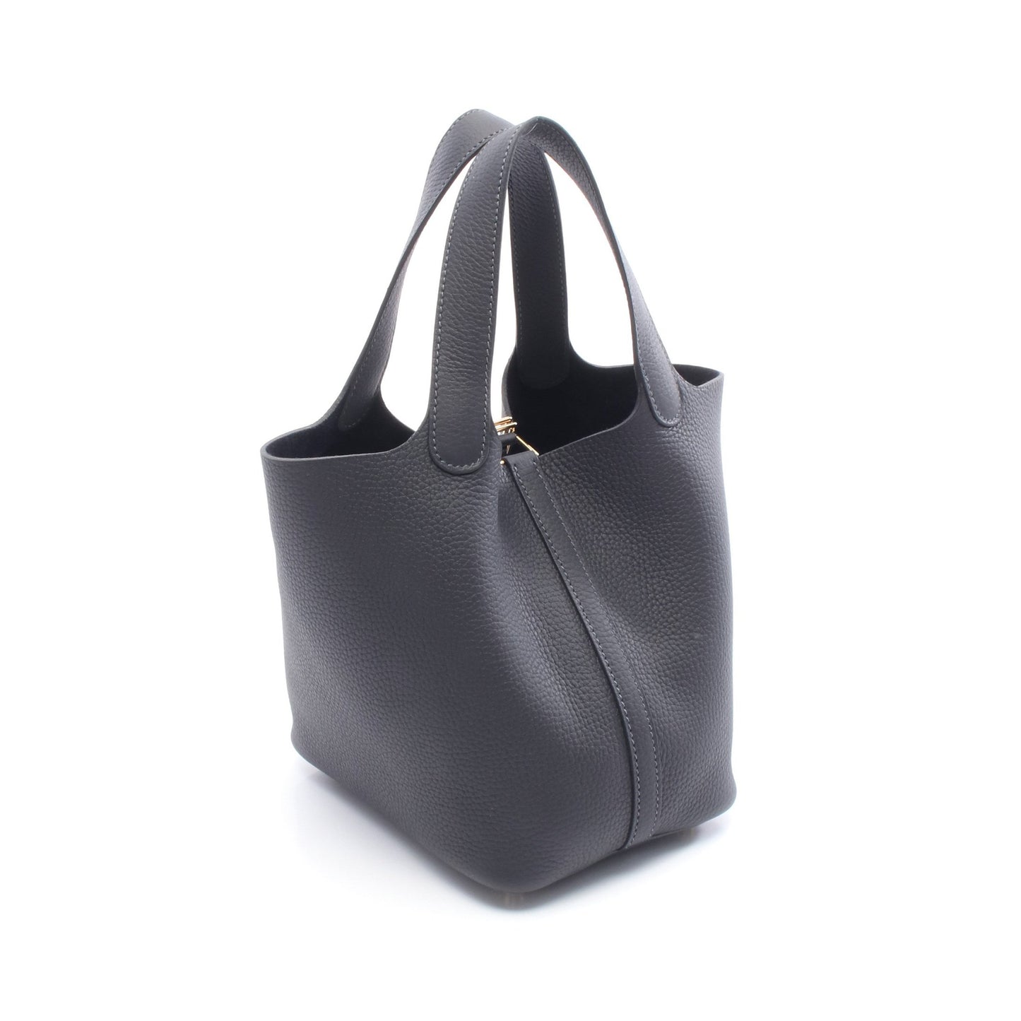 ピコタンロックPM キャバン ハンドバッグ トリヨンクレマンス ダークネイビー ゴールド金具 K刻印 エルメス バッグ HERMES