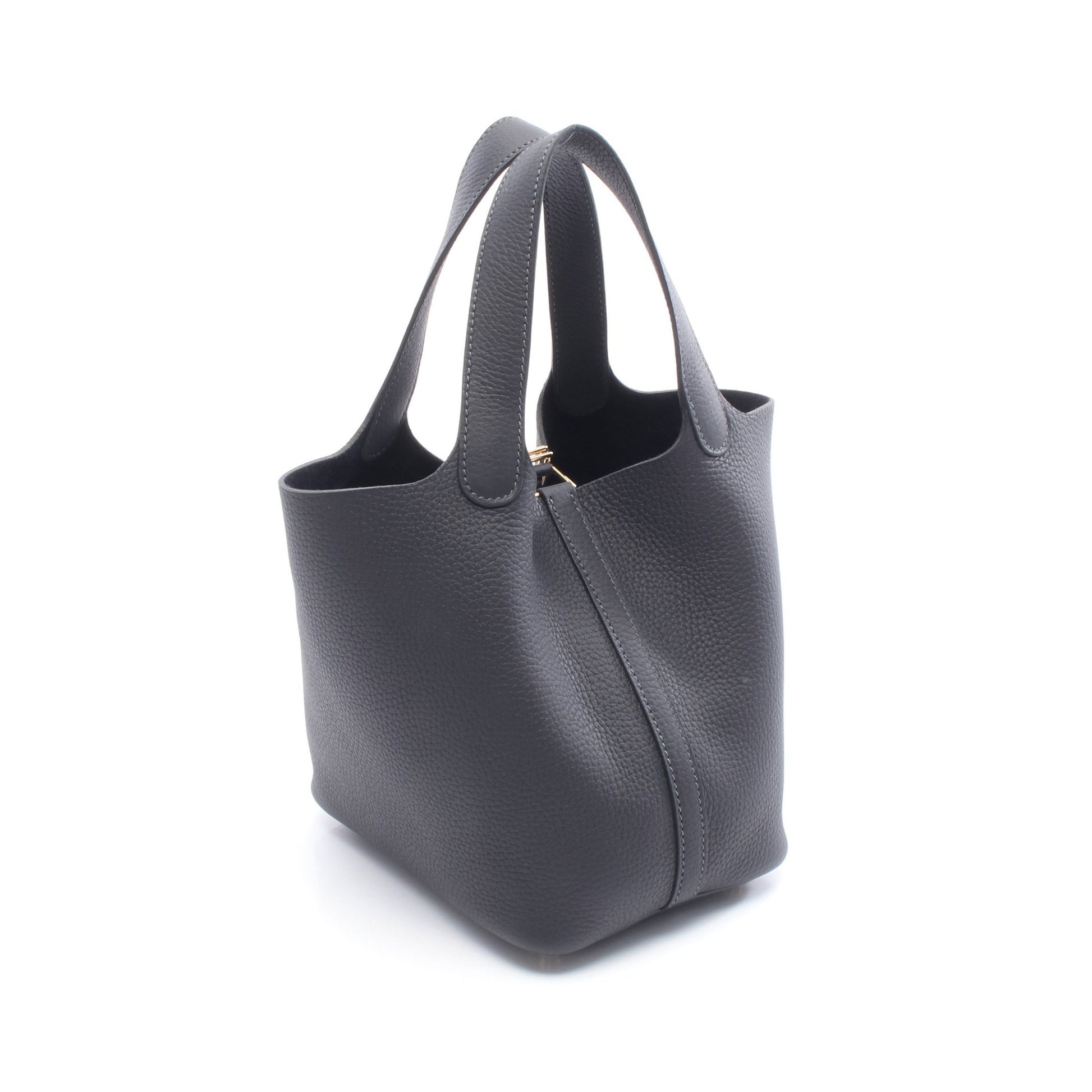 ピコタンロックPM キャバン ハンドバッグ トリヨンクレマンス ダークネイビー ゴールド金具 K刻印 エルメス バッグ HERMES