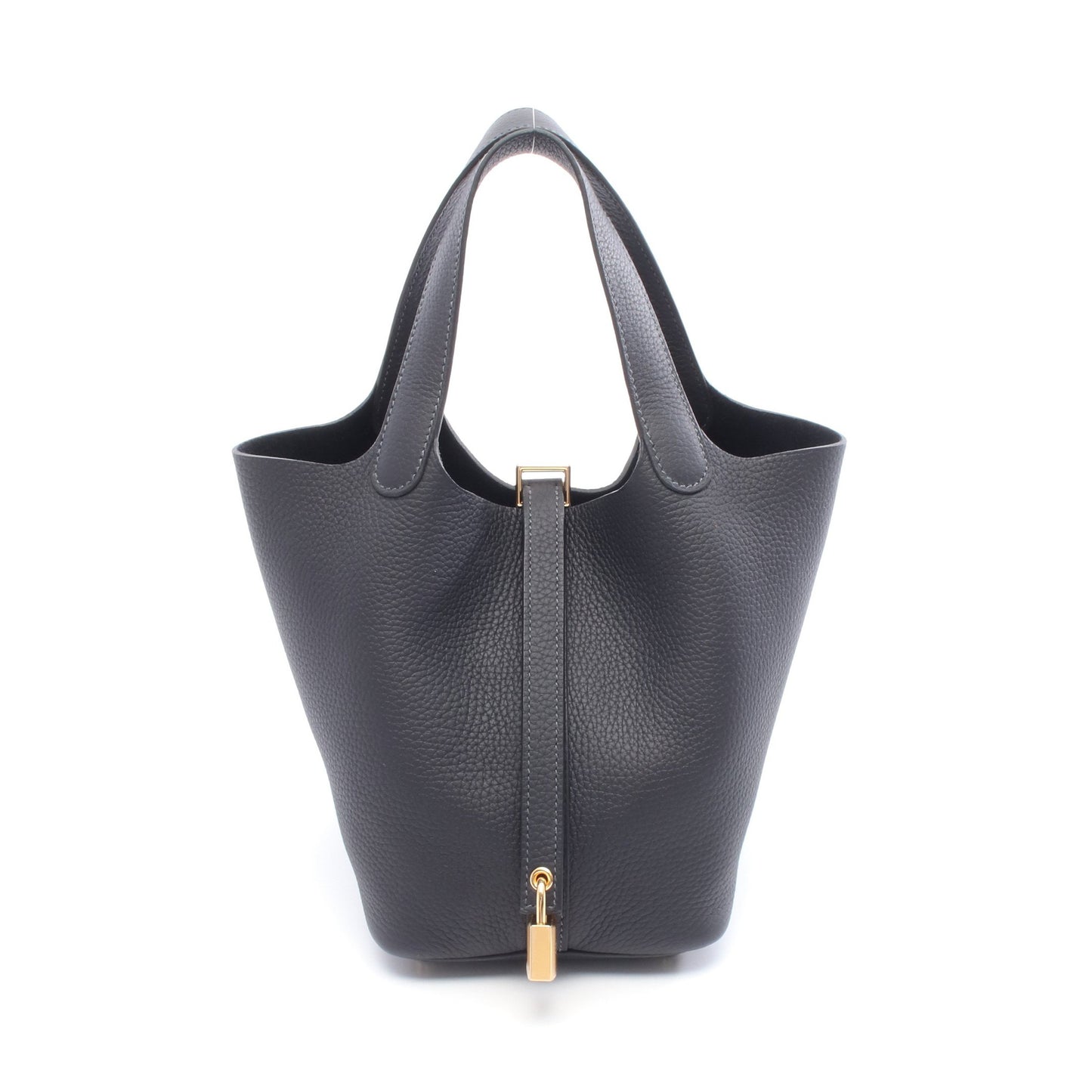 ピコタンロックPM キャバン ハンドバッグ トリヨンクレマンス ダークネイビー ゴールド金具 K刻印 エルメス バッグ HERMES