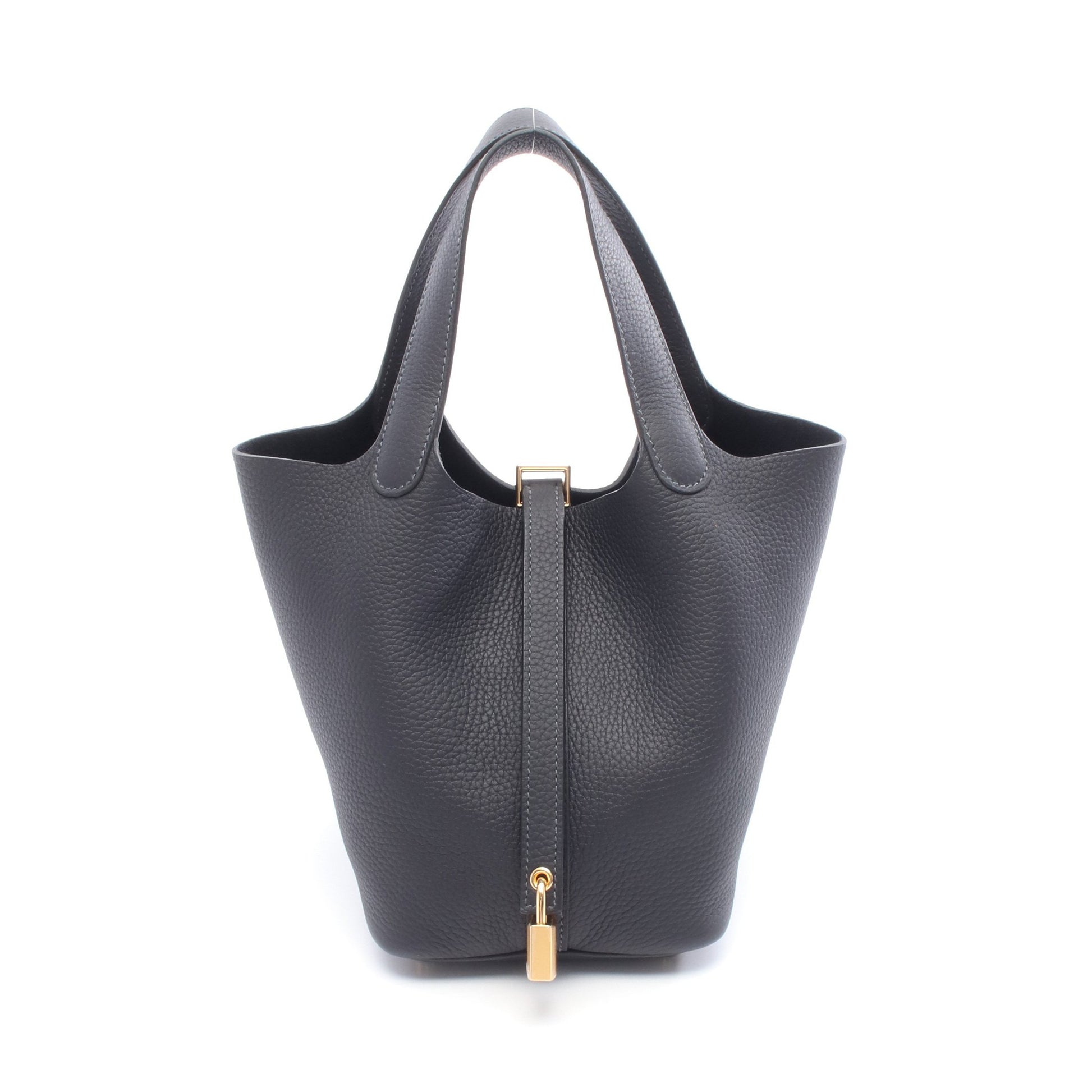 ピコタンロックPM キャバン ハンドバッグ トリヨンクレマンス ダークネイビー ゴールド金具 K刻印 エルメス バッグ HERMES