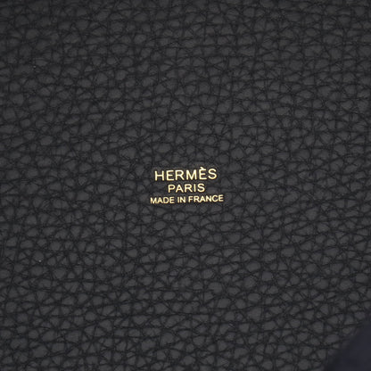 ピコタンロックPM キャバン ハンドバッグ トリヨンクレマンス ダークネイビー ゴールド金具 K刻印 エルメス バッグ HERMES