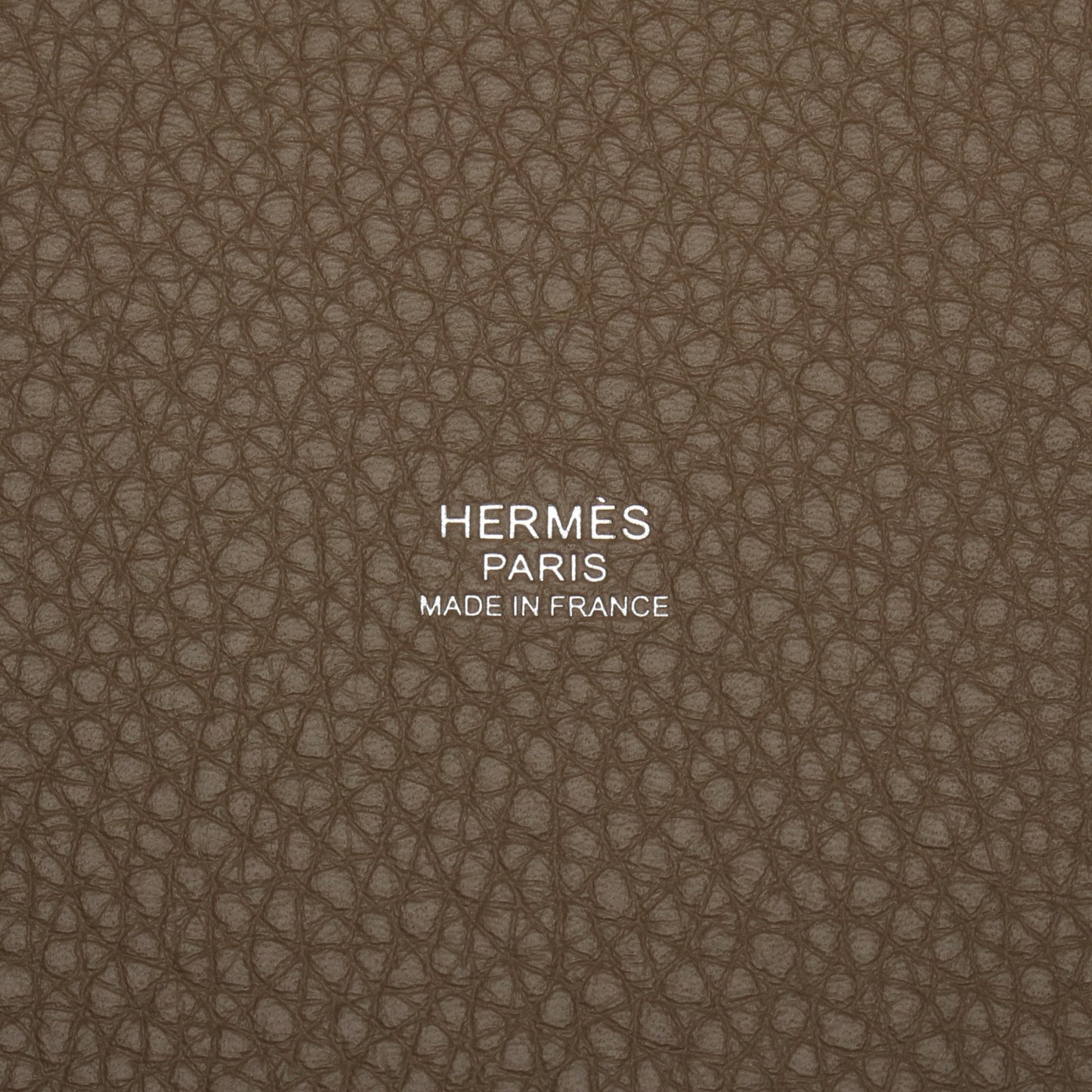 ピコタンロックMM エトゥープ ハンドバッグ トリヨンクレマンス グレーベージュ シルバー金具 K刻印 エルメス バッグ HERMES