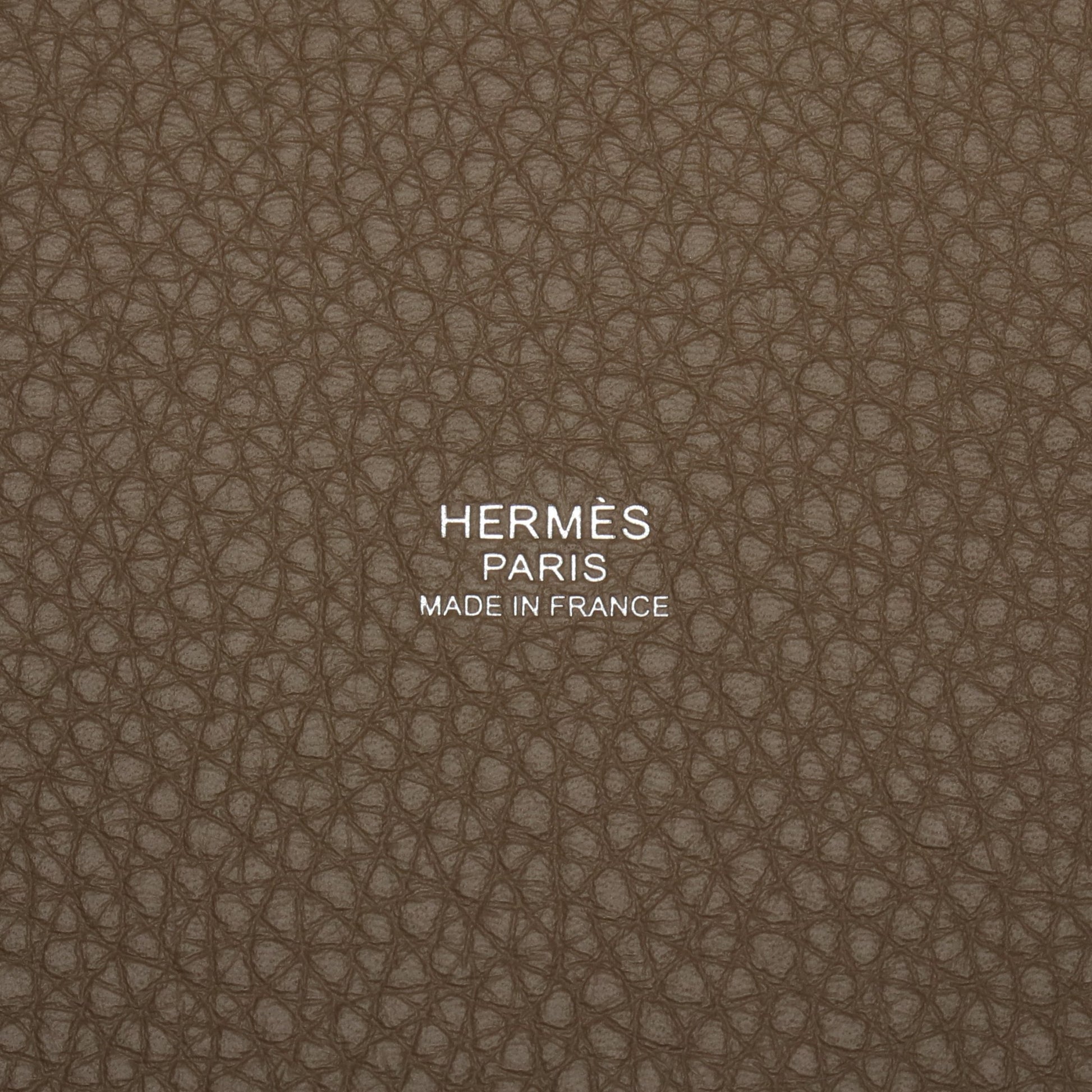 ピコタンロックMM エトゥープ ハンドバッグ トリヨンクレマンス グレーベージュ シルバー金具 K刻印 エルメス バッグ HERMES