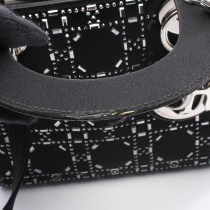 レディディオール ミニ ハンドバッグ サテン ブラック 2WAY クリスチャンディオール バッグ Christian Dior