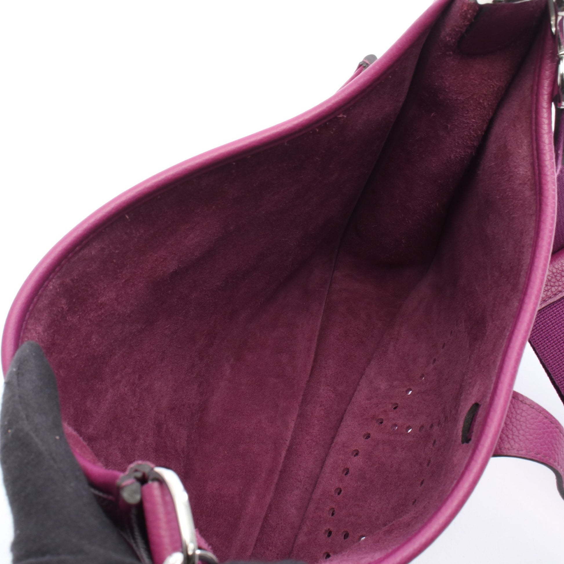 エヴリン 3 トロワ PM アネモネ ショルダーバッグ トリヨンクレマンス パープル シルバー金具 D刻印 エルメス バッグ HERMES