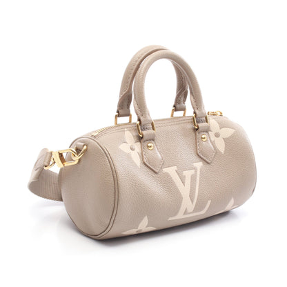 パピヨンBB バイカラーモノグラムアンプラント ハンドバッグ レザー グレーベージュ ベージュ 2WAY ルイヴィトン バッグ LOUIS VUITTON