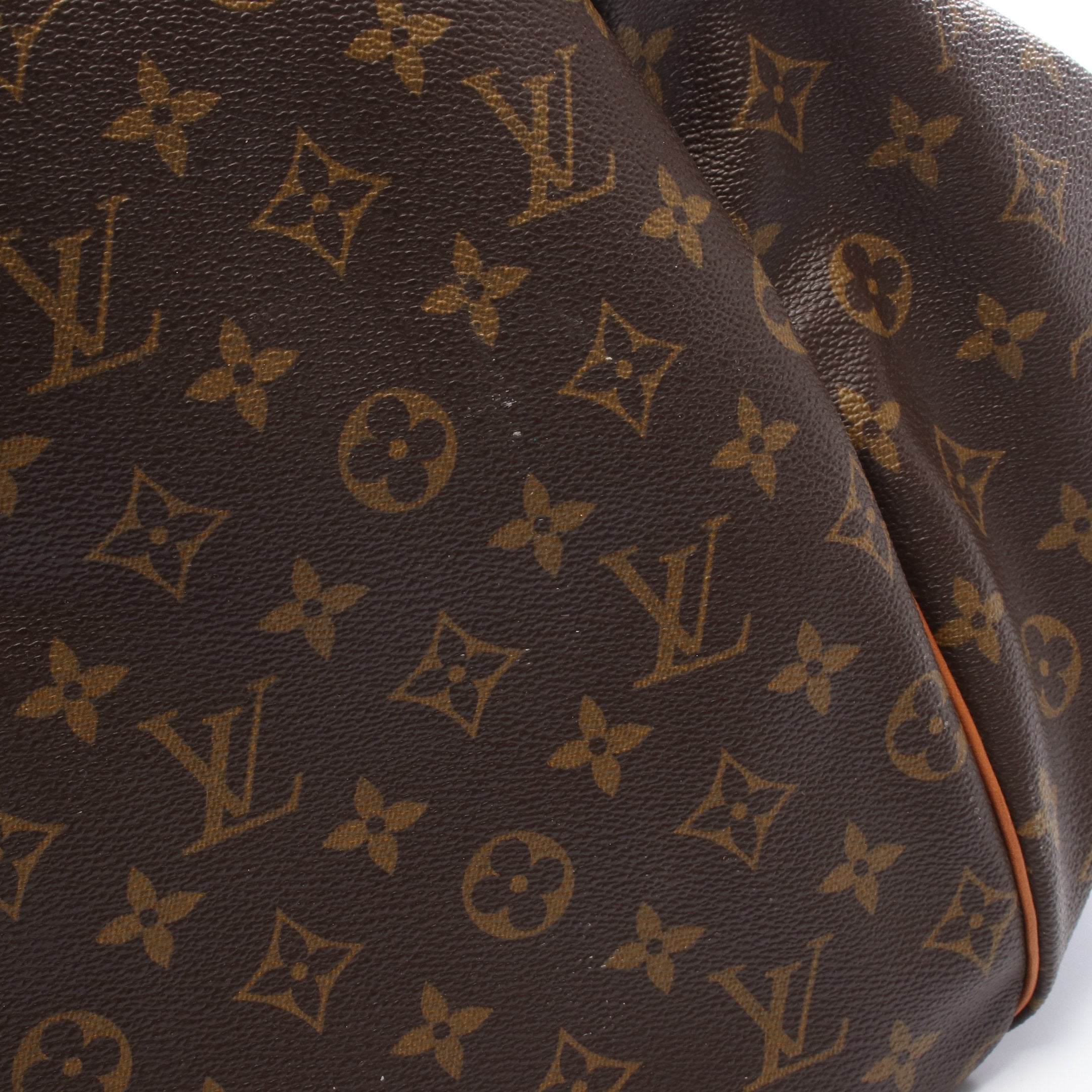 キーポル60 モノグラム ボストンバッグ PVC レザー ブラウン ルイ