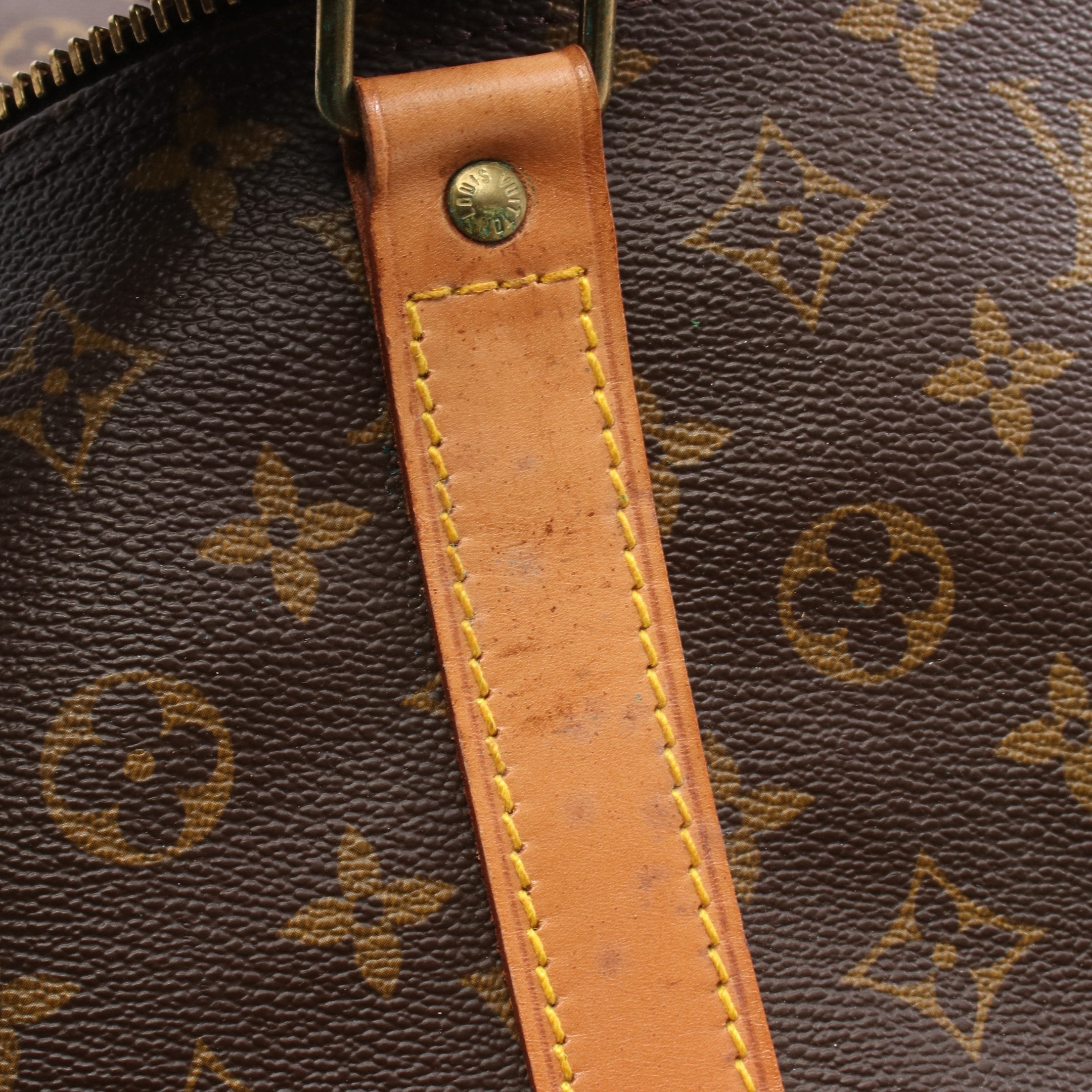 キーポル60 モノグラム ボストンバッグ PVC レザー ブラウン ルイ