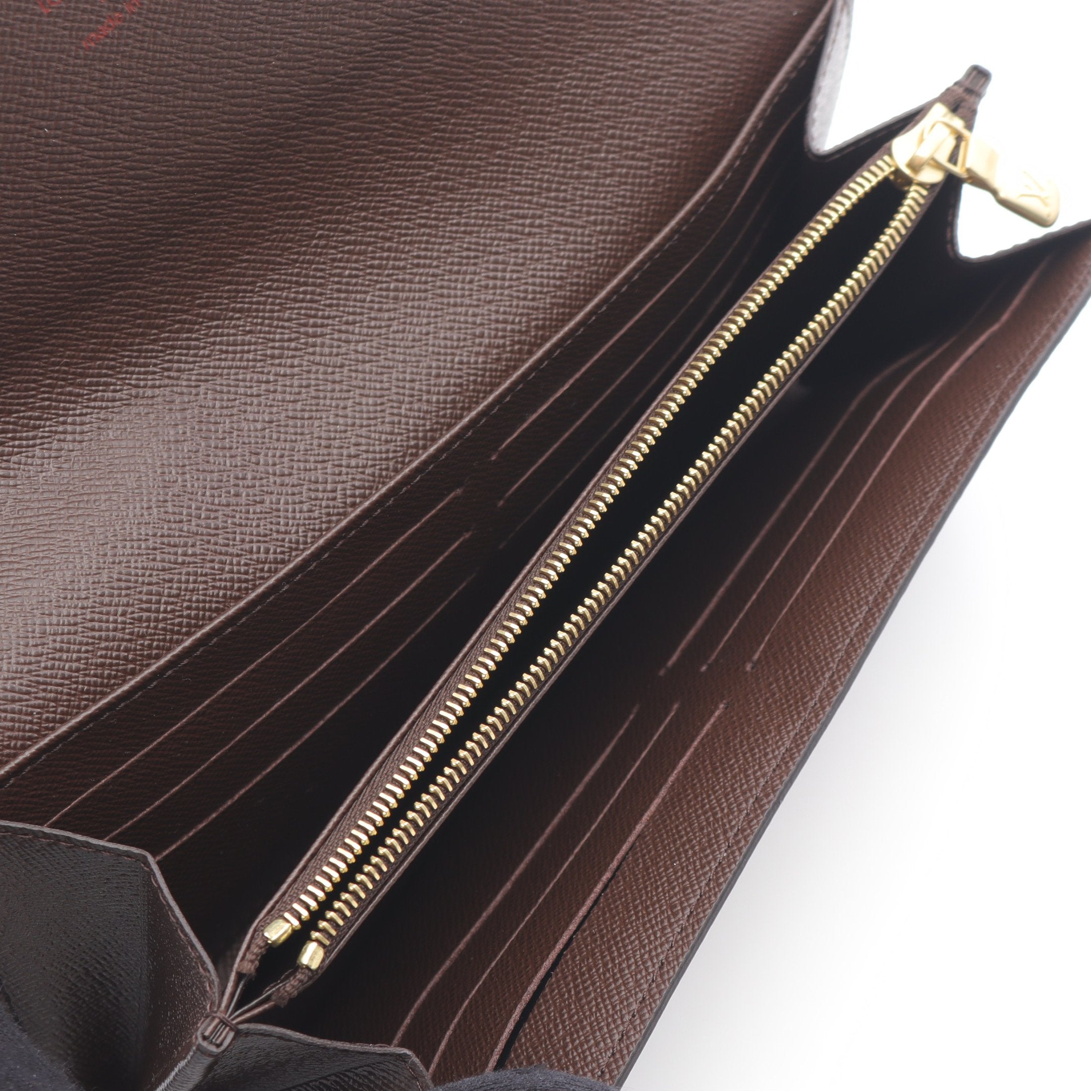 ポルトフォイユ サラ ダミエエベヌ 二つ折り長財布 PVC レザー