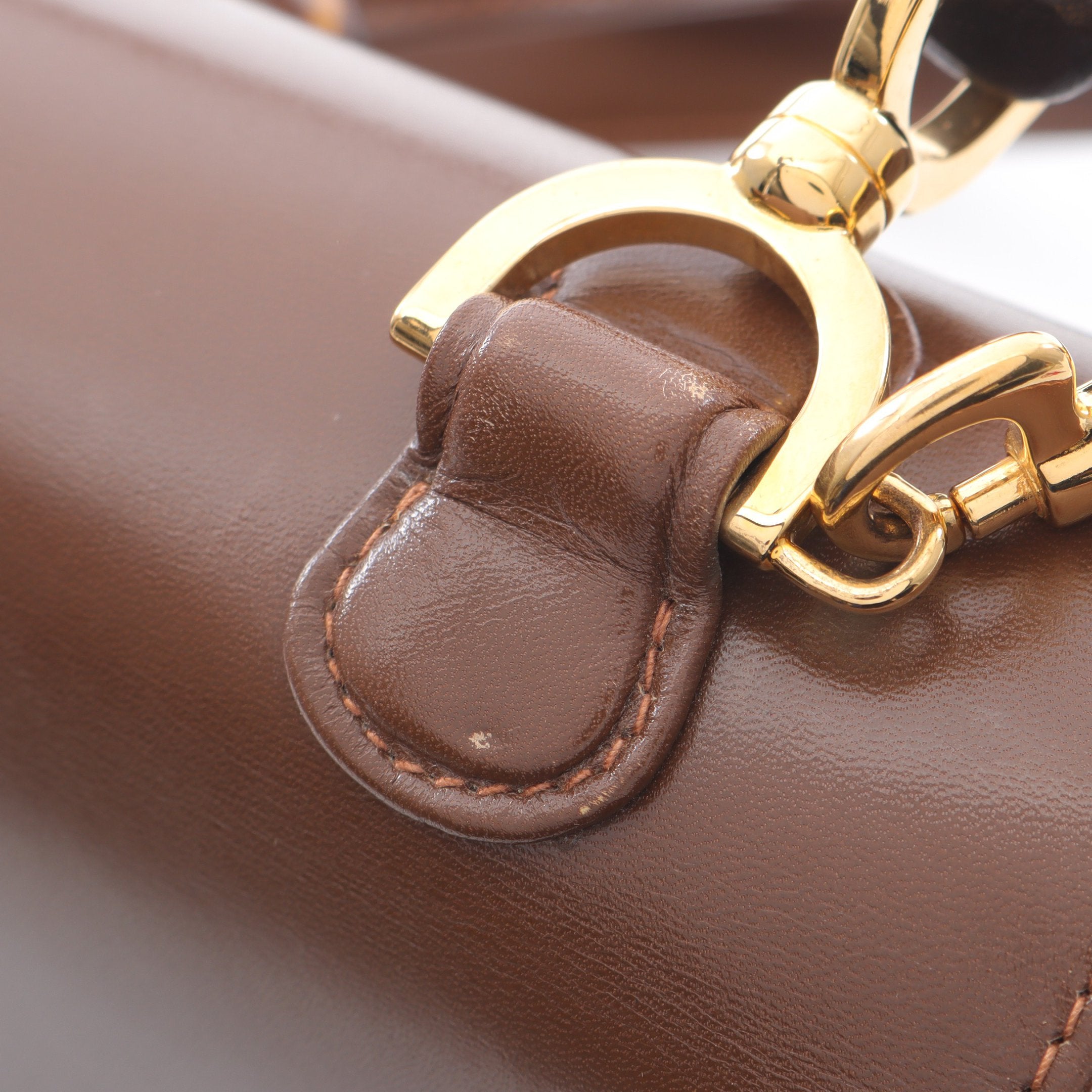 バンブー ハンドバッグ レザー ブラウン 2WAY グッチ – RECLO