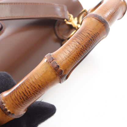 バンブー ハンドバッグ レザー ブラウン 2WAY グッチ バッグ GUCCI