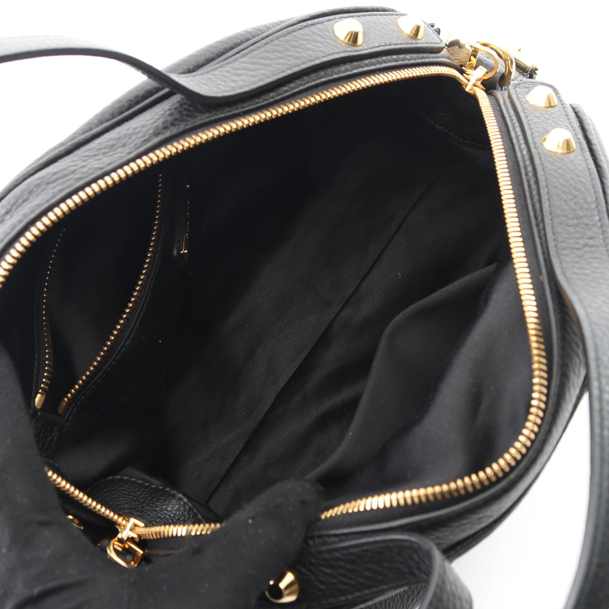 VITTELO PHENIX ハンドバッグ レザー ブラック 2WAY ミュウミュウ バッグ miu miu