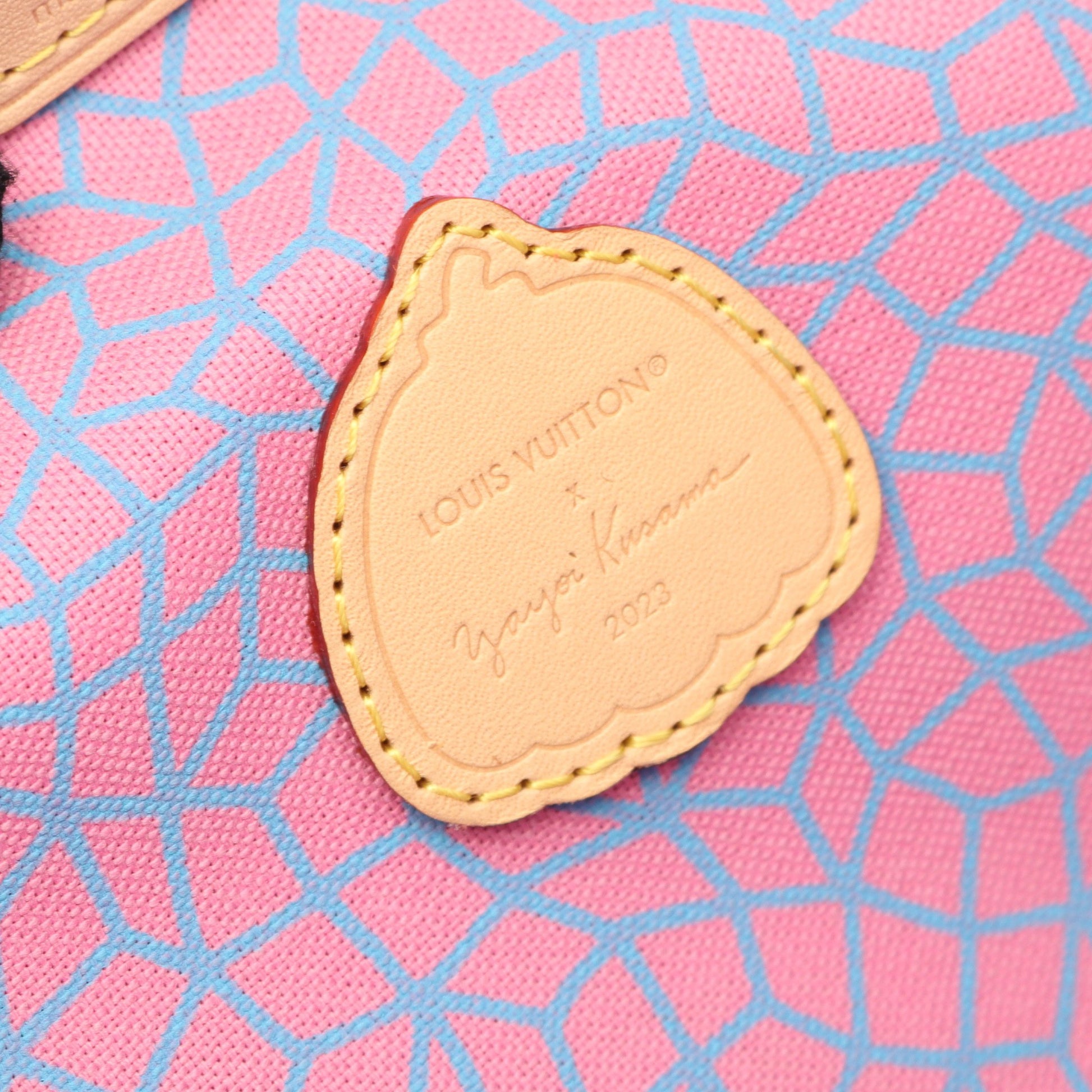 LV × YK ネヴァーフルMM モノグラムパンプキン ショルダーバッグ トートバッグ PVC レザー ブラウン 草間彌生 ルイヴィトン バッグ LOUIS VUITTON