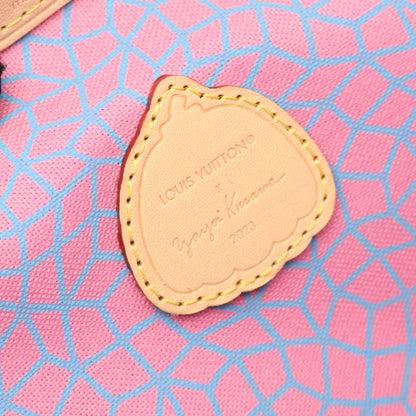 LV × YK ネヴァーフルMM モノグラムパンプキン ショルダーバッグ トートバッグ PVC レザー ブラウン 草間彌生 ルイヴィトン バッグ LOUIS VUITTON