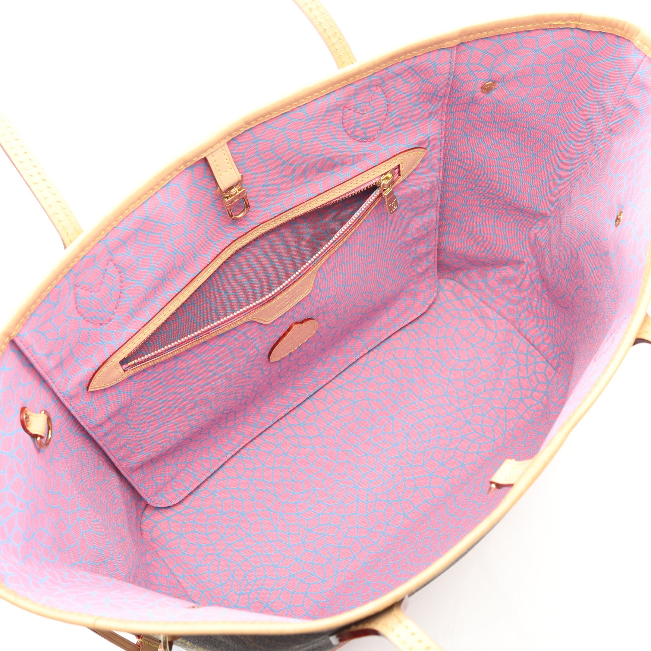 LV × YK ネヴァーフルMM モノグラムパンプキン ショルダーバッグ