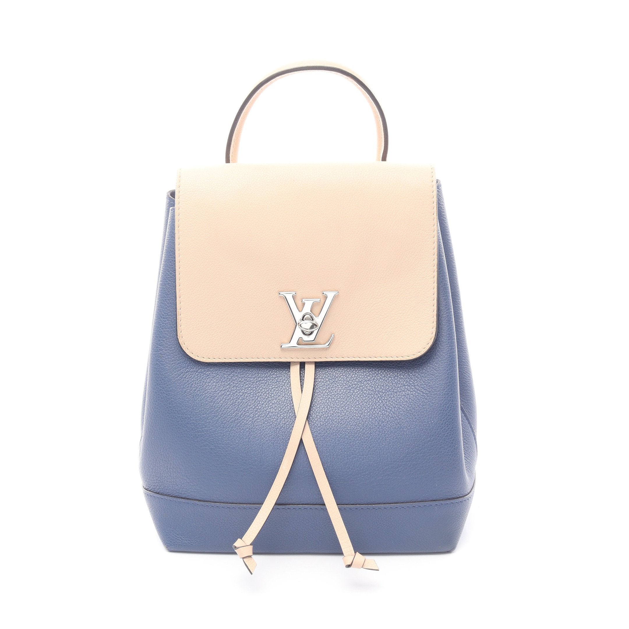 ロックミー バックパック リュックサック レザー ブルー ベージュ ルイ