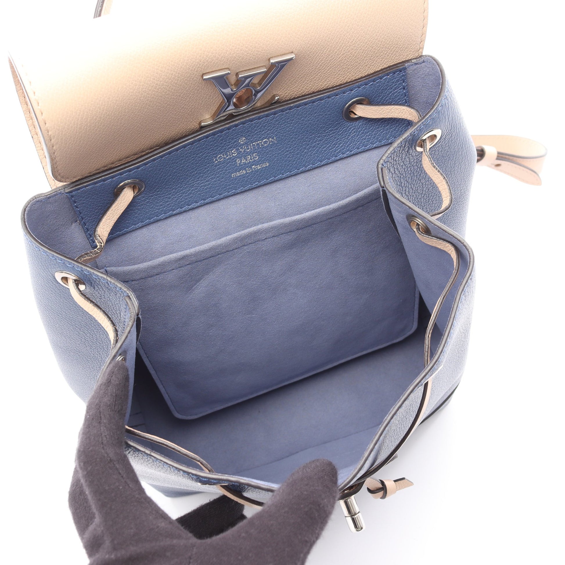 ロックミー バックパック リュックサック レザー ブルー ベージュ ルイヴィトン バッグ LOUIS VUITTON