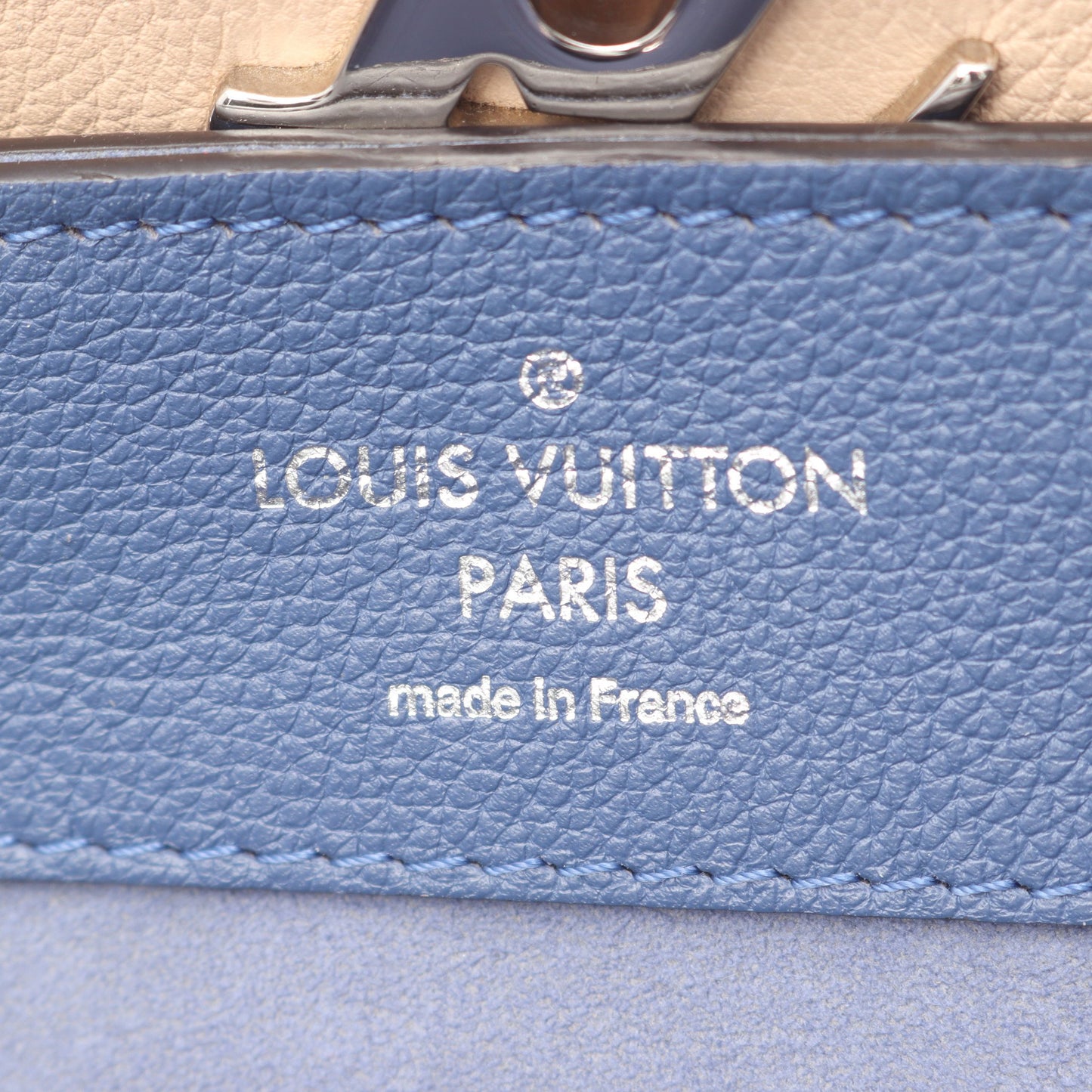 ロックミー バックパック リュックサック レザー ブルー ベージュ ルイヴィトン バッグ LOUIS VUITTON