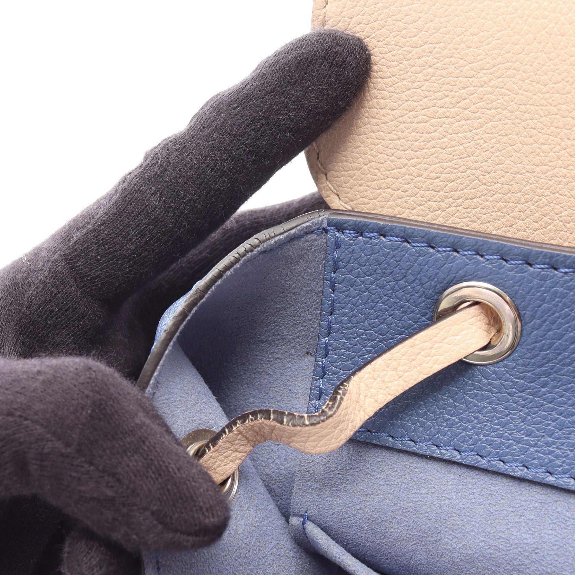 ロックミー バックパック リュックサック レザー ブルー ベージュ ルイヴィトン バッグ LOUIS VUITTON